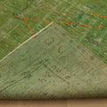 Vintage Manisa Turkish Area Rug 5x8 ft — Green Overdyed