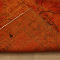 Vintage Manisa Turkish Area Rug 5x8 ft — Orange & Red Overdyed