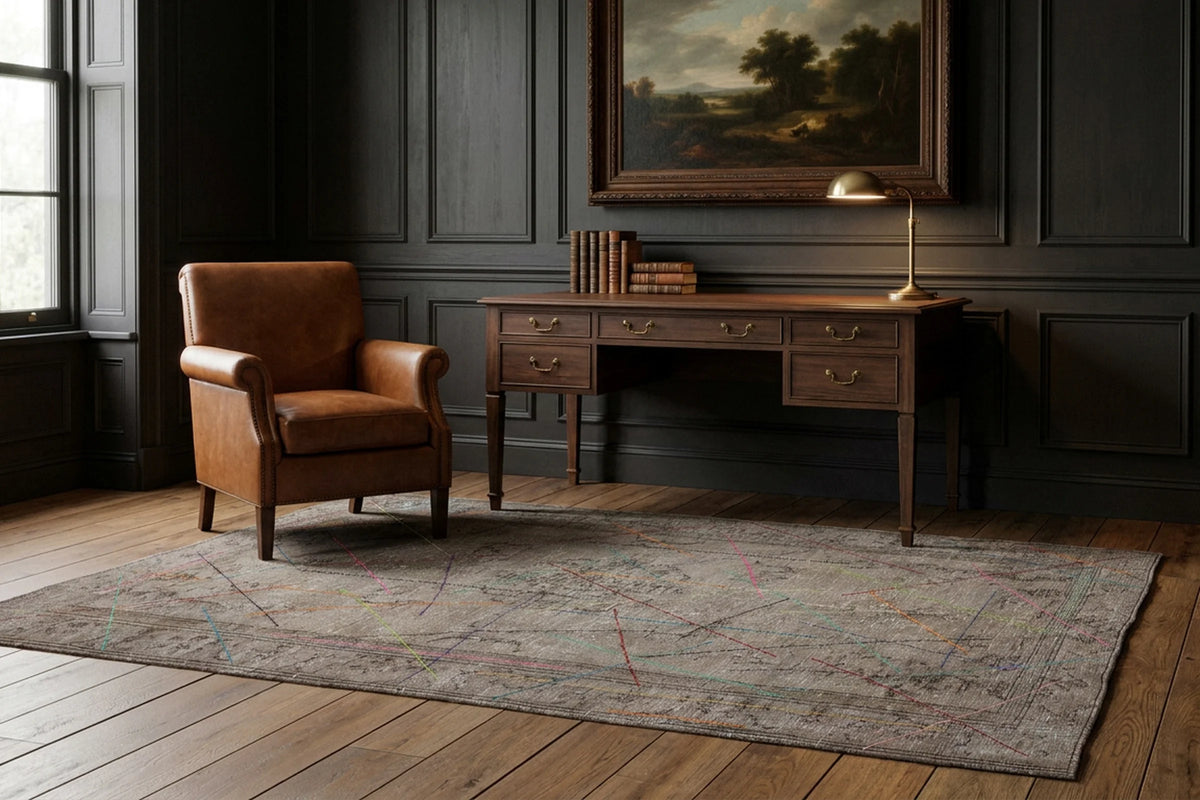 Turkish Area Rug in a styled room