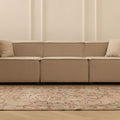 Vintage Manisa Turkish Area Rug 5x8 ft — Beige & Brown Distressed
