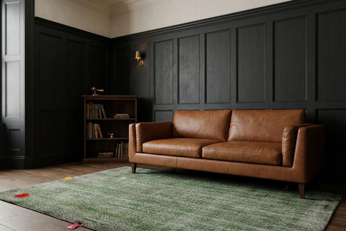 Turkish Area Rug in a styled room