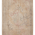 Vintage Manisa Turkish Area Rug 6x10 ft — Beige Floral