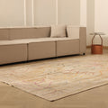 Vintage Manisa Turkish Area Rug 6x10 ft — Beige Floral