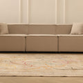 Vintage Manisa Turkish Area Rug 6x10 ft — Beige Floral