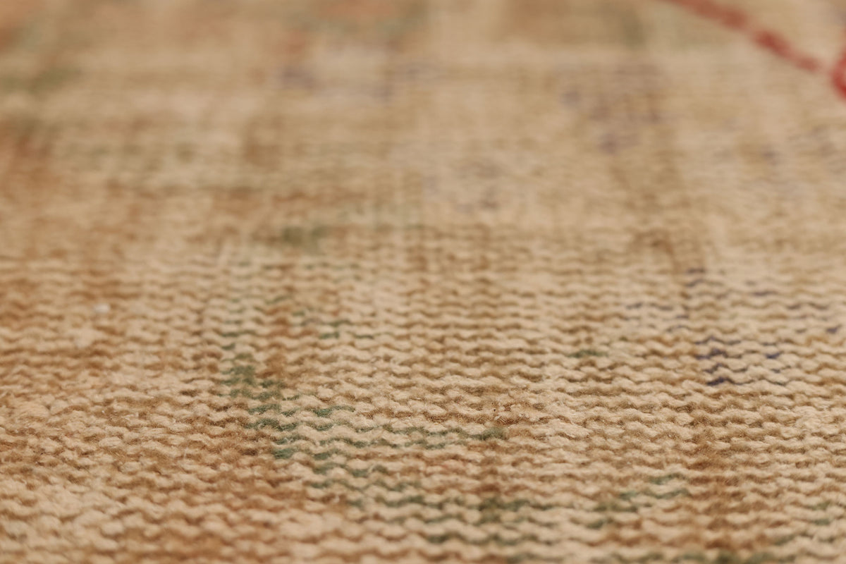 Vintage Manisa Turkish Area Rug 6x10 ft — Beige Floral