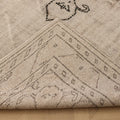 Vintage Manisa Turkish Area Rug 5x8 ft — Gray & Beige Floral