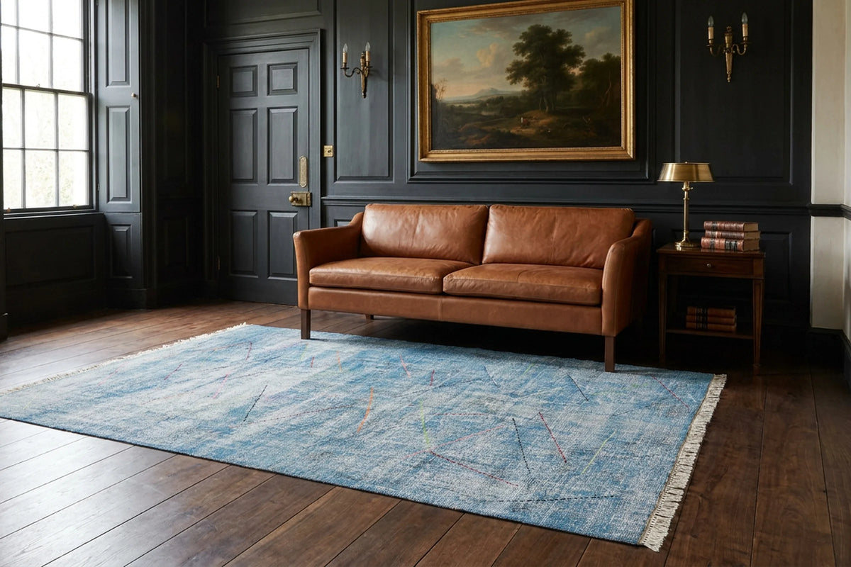 Turkish Area Rug in a styled room