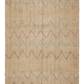 Vintage Manisa Turkish Area Rug 5x8 ft — Beige Geometric