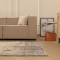 Vintage Manisa Turkish Area Rug 5x8 ft — Beige & Gray Distressed (No. 38277)