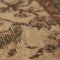 Vintage Isparta Turkish Area Rug 5x8 ft — Beige & Green Floral