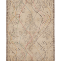 Vintage Isparta Turkish Area Rug 5x10 ft — Beige & Brown Floral