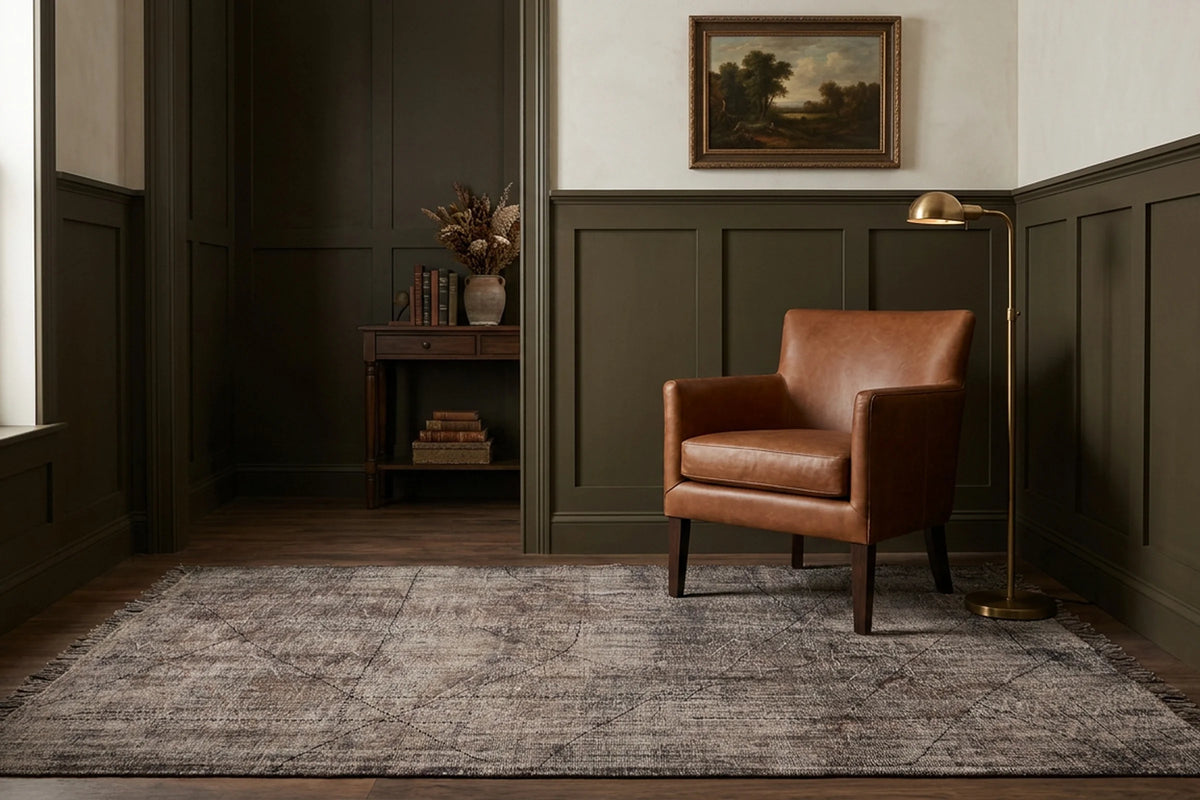 Turkish Area Rug in a styled room