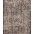 Vintage Manisa Turkish Area Rug 5x9 ft — Brown & Gray Geometric