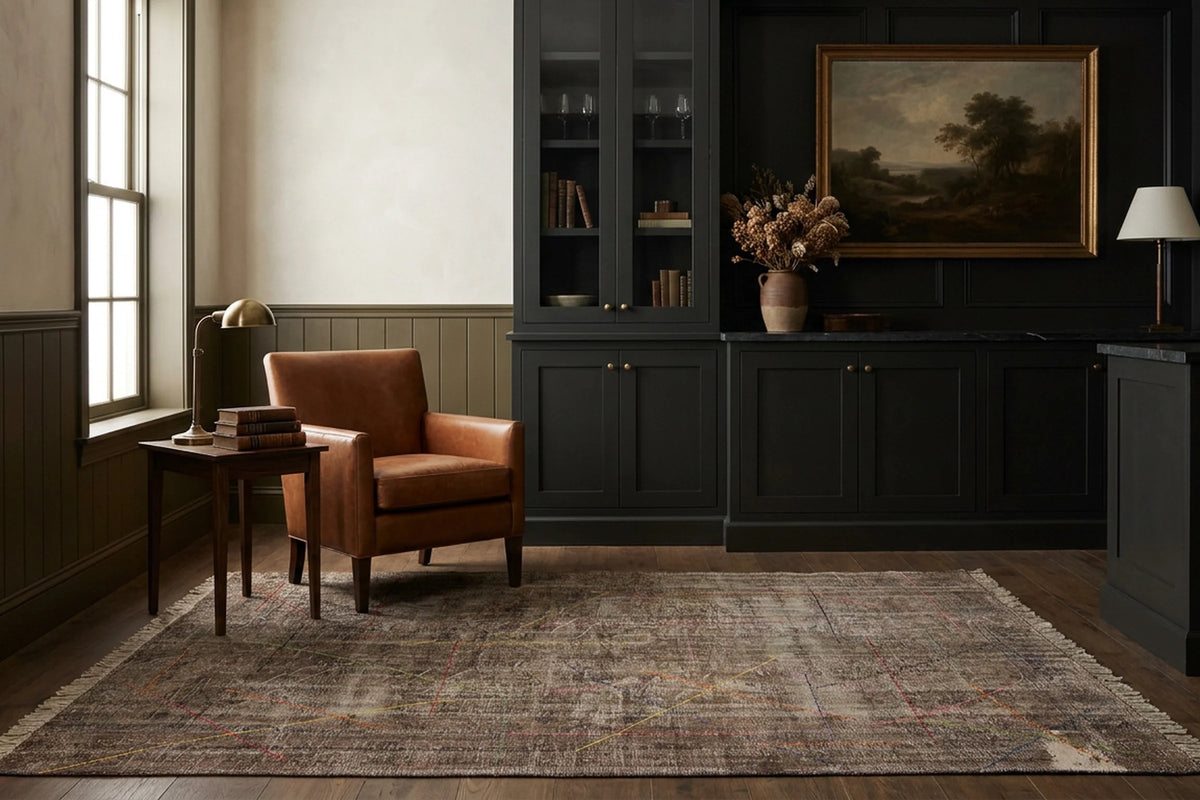 Turkish Area Rug in a styled room