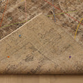 Vintage Manisa Turkish Area Rug 6x9 ft — Brown & Beige Distressed