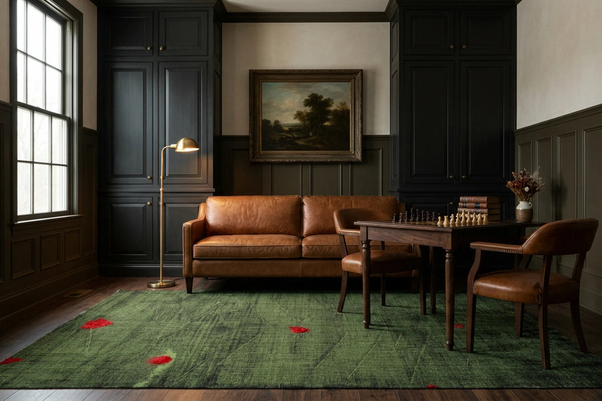 Turkish Area Rug in a styled room