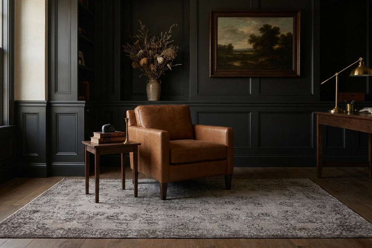Turkish Area Rug in a styled room