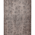 Vintage Isparta Turkish Area Rug 5x9 ft — Gray & Brown Floral