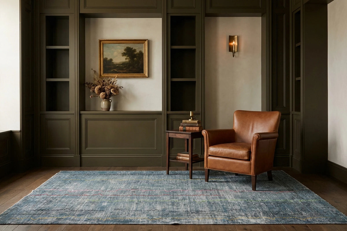 Turkish Area Rug in a styled room