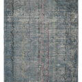 Vintage Isparta Turkish Area Rug 6x9 ft — Blue & Gray Distressed