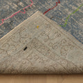 Vintage Isparta Turkish Area Rug 6x9 ft — Blue & Gray Distressed