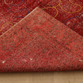 Vintage Isparta Turkish Area Rug 5x9 ft — Red Overdyed