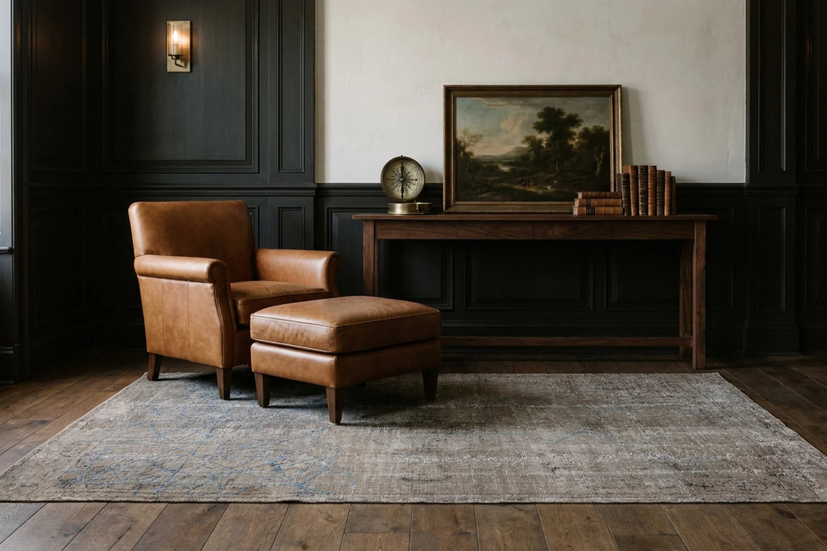 Turkish Area Rug in a styled room