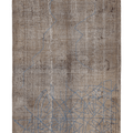 Vintage Isparta Turkish Area Rug 5x8 ft — Gray & Blue Distressed