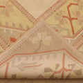 Vintage Muğla Turkish Area Rug 7x9 ft — Beige & Brown Geometric