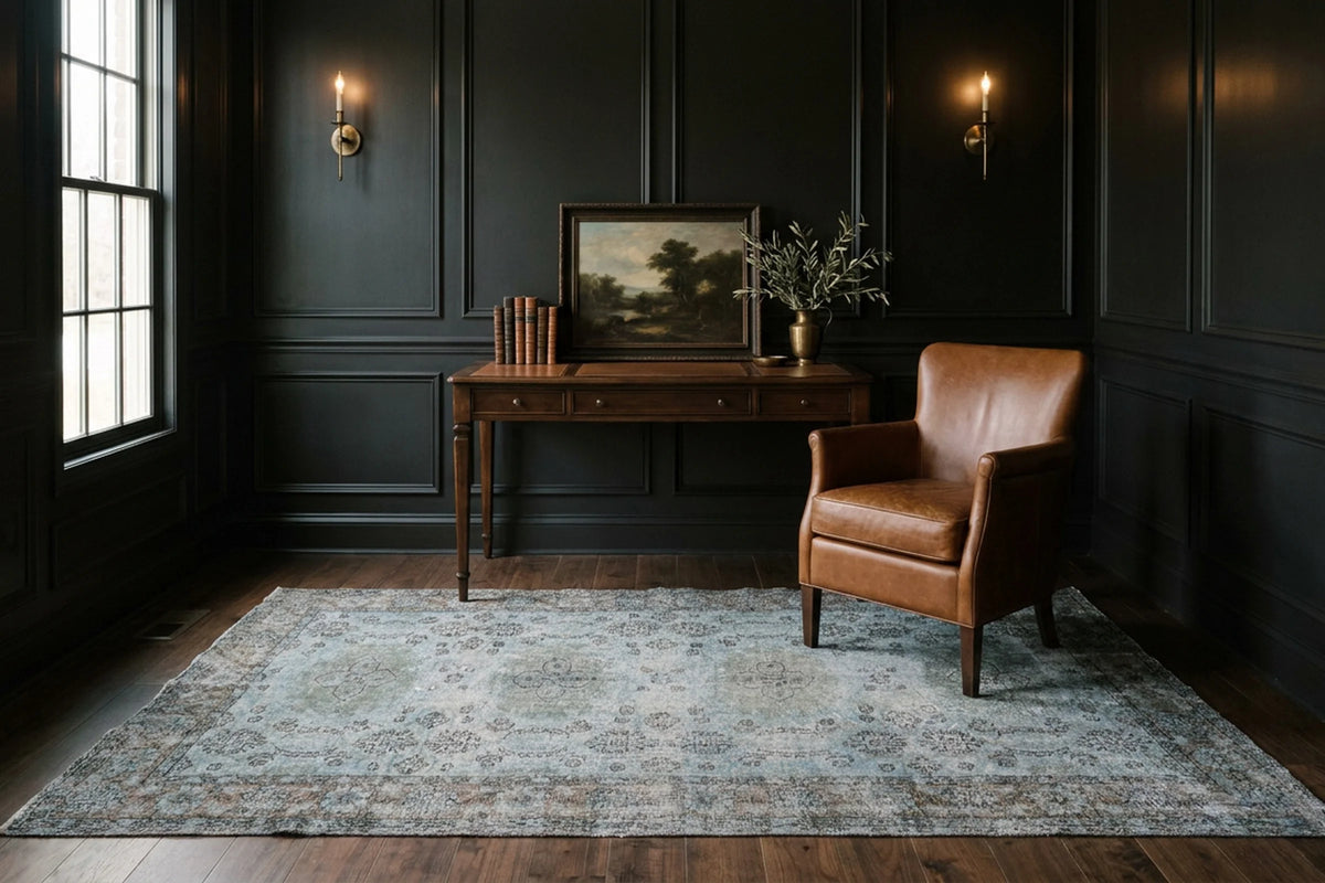 Turkish Area Rug in a styled room