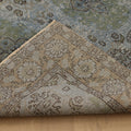 Vintage Isparta Turkish Area Rug 5x8 ft — Blue & Gray Distressed