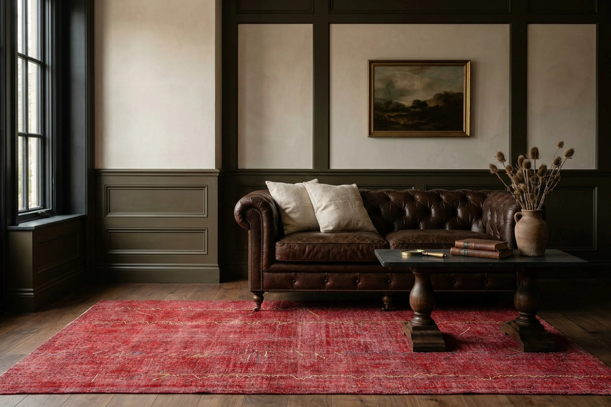 Turkish Area Rug in a styled room