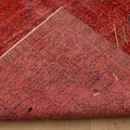 Vintage Isparta Turkish Area Rug 6x9 ft — Red Overdyed (No. 38348)