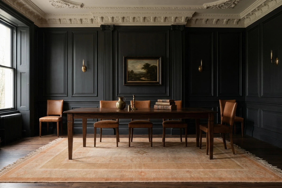 Turkish Area Rug in a styled room