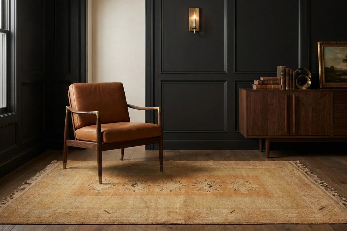 Turkish Area Rug in a styled room