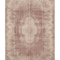 Vintage Isparta Turkish Area Rug 7x10 ft — Red & Beige Floral