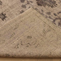 Vintage Manisa Turkish Area Rug 5x10 ft — Gray & Beige Floral