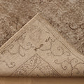 Vintage Isparta Turkish Area Rug 7x10 ft — Beige & Gray Floral