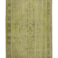 Vintage Manisa Turkish Area Rug 6x10 ft — Green & Beige Floral