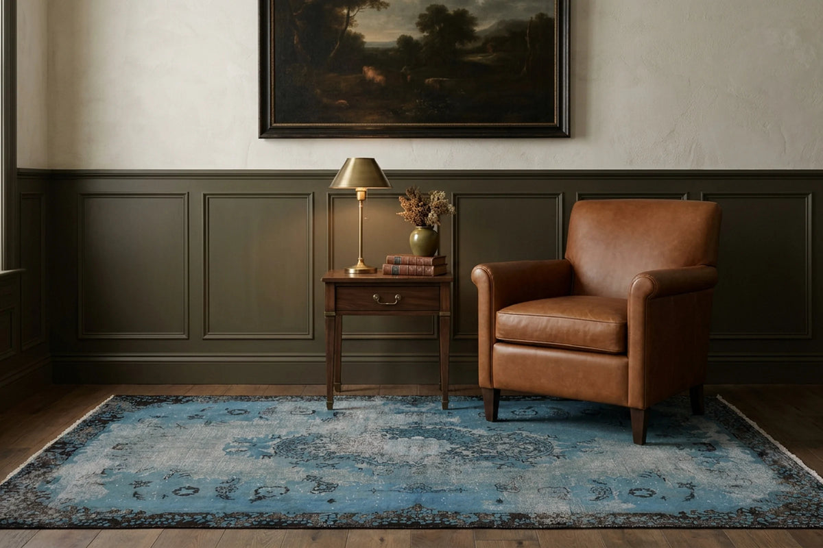 Turkish Area Rug in a styled room