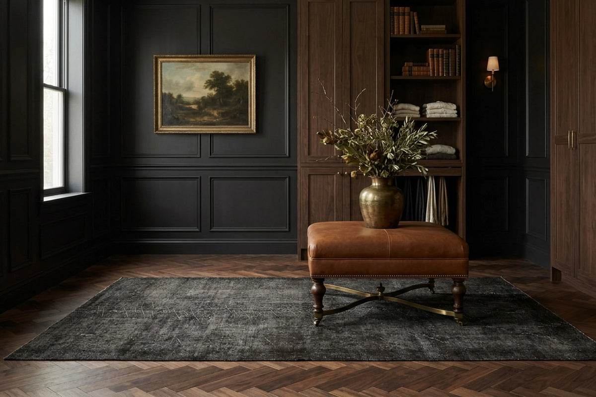 Turkish Area Rug in a styled room