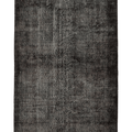 Vintage Isparta Turkish Area Rug 5x8 ft — Gray Overdyed