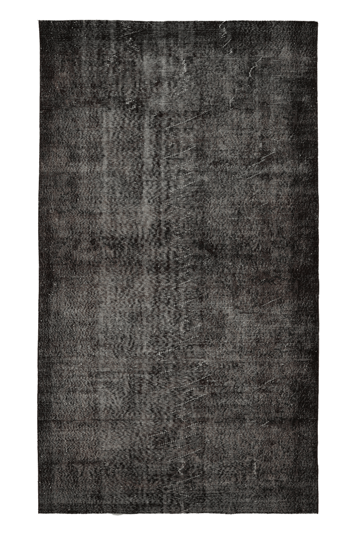 Vintage Isparta Turkish Area Rug 5x8 ft — Gray Overdyed