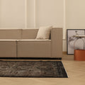 Vintage Isparta Turkish Area Rug 5x8 ft — Gray Overdyed
