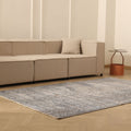 Vintage Manisa Turkish Area Rug 5x8 ft — Gray Distressed