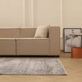 Vintage Manisa Turkish Area Rug 5x8 ft — Gray Distressed