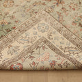 Vintage Isparta Turkish Area Rug 5x8 ft — Green & Beige Floral (No. 38583)