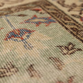 Vintage Isparta Turkish Area Rug 5x8 ft — Green & Beige Floral (No. 38583)