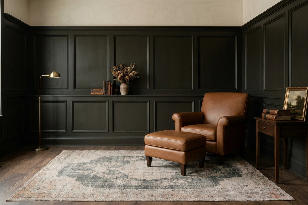 Turkish Area Rug in a styled room