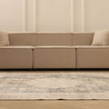 Vintage Manisa Turkish Area Rug 6x8 ft — Gray & Beige Distressed (No. 38585)